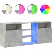 vidaXL Tv-meubel met LED-verlichting 120x30x50 cm betongrijs