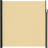 vidaXL Uittrekbaar Zijscherm 600 x 180 cm Polyester Rechthoekig Zand