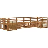 vidaXL Buiten bank set 6 st Naturel Massief Acacia Hout