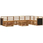 vidaXL Buiten bank set 9 st Naturel Massief Acacia Hout