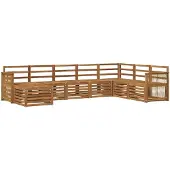 vidaXL Buiten bank set 6 st Naturel Massief Acacia Hout