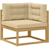 vidaXL Buitenhoekbank Polyester Wit