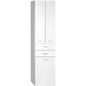 Hak Aqualine ZOJA/KERAMIA hoge kast met wasmand, 50x184x29 cm, wit