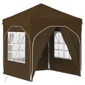 vidaXL Pop-up Feesttent 192 x 192 x 245 cm Taupe