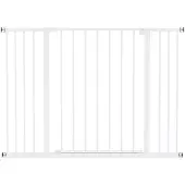 PawHut Paws Hondenbarrière metaal wit 72-107x76 cm