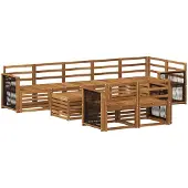 vidaXL Buiten bank set 8 st Naturel 59 x 59 x 37 cm