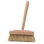 Luva Badkuipborstel Fiber15,5cm Met Steel Bruin Bruin Hout Schrobborstel