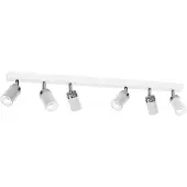 Luminex Plafondspot Reno, 6-lamps, wit/chroom