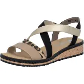 Rieker Sandalen met riem beige / brokaat / goud / zwart