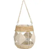 Koopmann Lantaarn 23x20cm Boho Wit wit Metaal Lantaarn