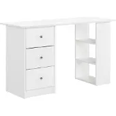 En.casa Bureau Lemberg met 3 lades en vakken - 120x49x72 cm - wit