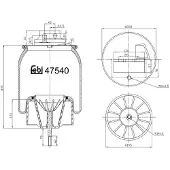 FEBI BILSTEIN 47540 Veerbalg, luchtvering