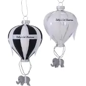 Boltze Kersthanger Baloony Luchtballon Met Olifant Glas/polyhars