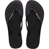 Havaianas Logo metallic Teenslippers | Maat 41/42 Dames Zwart