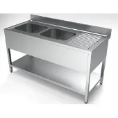CombiSteel 700 SPOELTAFEL BODEMSCHAP 2 LINKS 1600 | 7333.0850