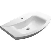 Aqualine Zero Keramische meubelwastafel 75x48,5cm, wit