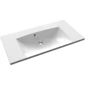 Sapho Maria Cultured Marble Wastafel 90x46cm, zonder kraangat, wit
