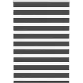 vidaXL Zebra rolgordijn 115x100 cm stofbreedte 110,9 cm zwart