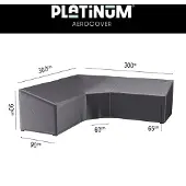 AeroCover Platinum Loungesethoes hoekset trapeze 300x300x90xH65/90