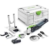 Festool OSC 18 E-Basic Set accu-oscillator 18 V Starlock Max ( 576592 ) borstelloos + 7-delige accessoire set + Systainer - zonder accu, zonder oplader ( opvolger van 574849 )
