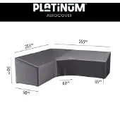 AeroCover Loungesethoes Anthracite L Trapeze (255 x 255 x 65/90 cm)