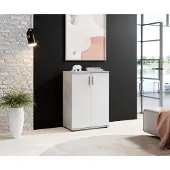 Emob Commode Debby 2 deuren - wit/beton