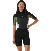 Rip Curl 2025 Dames Omega 1.5mm Rug Ritssluiting Shorty Wetsuit