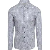 Desoto Slim Fit Jersey overhemd Denimblauw, Bloemen