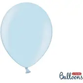 Party Deco Metallic Ballonnen Lichtblauw (50st)