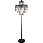 Signature Fulgurant grijze glazen metalen vloerlamp
