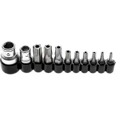 Bgs Bitset Aandrijving zeskantkop 6,3 mm (1/4") / 10 mm (3/8") T-profiel (voor Torx) met gat ... (6,3 mm (1/4"), 10 mm (3/8"), 12,5 mm (1/2"))