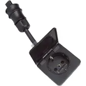 VETUS Schuko Recessed Power Outlet Zwart