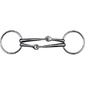 Ekkia Roestvrij Staal Dubbel Gebroken Trensbit Zilver 12.5 cm