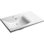 Hak Sapho LUCIOLA wastafelmeubel, Gussmarmer, 90x48 cm, wit, links