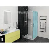 Gelco Dragon Douchedeur voor hoekinstap 120cm, helder glas