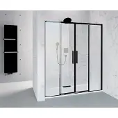 Hak Altis Black Douche schuifdeur 167-171cm, (h) 200cm, helder glas