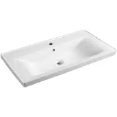 Aqualine Sava 90 Keramische meubelwastafel 90x46cm, wit