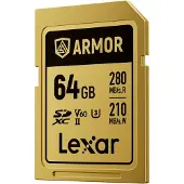 Lexar SDXC Pro Gold Series ARMOR UHS-II 64GB V60