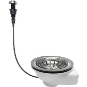 Bruckner Spoelbak RVS afvoer 6/4", met bediening