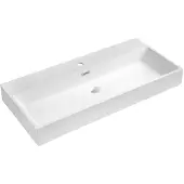 Hak Aquatic wastafel, gegoten marmer, 100x46cm, wit