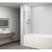 Polysan Rota draaibaar badscherm 750mm, helder glas