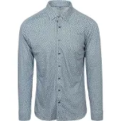 Desoto Slim Fit Jersey overhemd groen, Bloemen