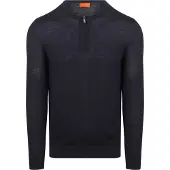 Suitable Crew Zip Merino Navy