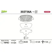 Valeo 302736A Remblokken