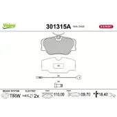 Valeo 301315A Remblokken
