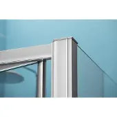 Polysan Easy Vierkant douchewand 900x900mm, vouwdeuren, L/R variant, helder glas