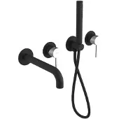 Sapho Ultramix Inbouwbadmengkraan inclusief handdouche, mat zwart/chroom
