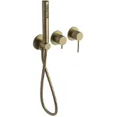 Sapho Ultrasan Inbouwmengkraan voor douche/bad inclusief handdouche, 2-weg, mat goud