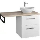 A&n&a aqualine Vega Badkamermeubelset, breedte 97,5cm, wit/platina eiken
