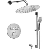 Sapho Smart Select Inbouwdoucheset met thermostatische mengkraan, 2 uitgangen, verstelbare douchehouder, chroom
